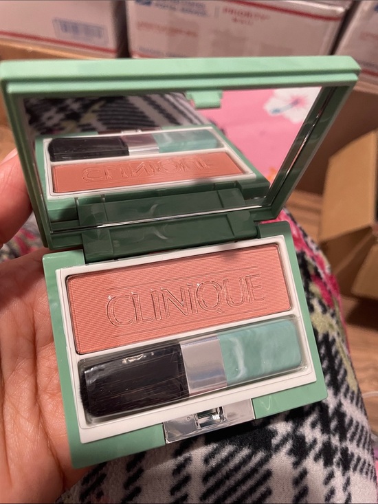 Clinique Other - Clinique Peachy Pink Powder Blush Compact with Brush